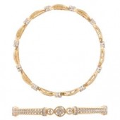 Beautifully Crafted Diamond Bangles in 18k Yellow Gold with Certified Diamonds - BR0185P
